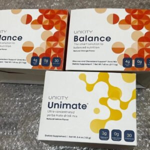 Unicity Balance Natural Orange & Unimate Natural Lemon – 3 Box Bundle, 90 Stick Packs
